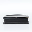 BURBERRY Nova Check Shoulder Bag Leather Black Silver Auth 184916-9