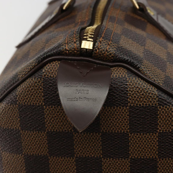 LOUIS VUITTON Damier Ebene Speedy 30 Hand Bag N41364 LV Auth 184917SAV