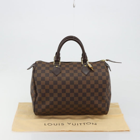 LOUIS VUITTON Damier Ebene Speedy 30 Hand Bag N41364 LV Auth 184917SAV