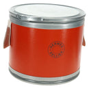 HERMES Saddle Box Accessory Case metal Orange 800108E Auth 184919-1