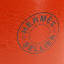 HERMES Saddle Box Accessory Case metal Orange 800108E Auth 184919-23