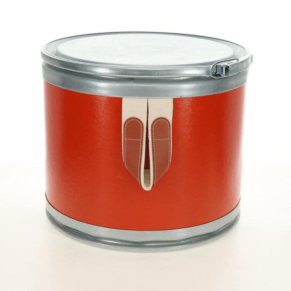 HERMES Saddle Box Accessory Case metal Orange 800108E Auth 184919