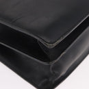 CARTIER Business Bag Leather Black Silver Auth 184924-10