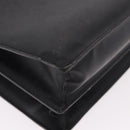 CARTIER Business Bag Leather Black Silver Auth 184924-12