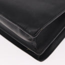 CARTIER Business Bag Leather Black Silver Auth 184924-13
