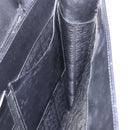 CARTIER Business Bag Leather Black Silver Auth 184924-18