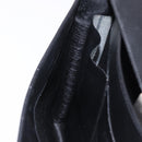 CARTIER Business Bag Leather Black Silver Auth 184924-19