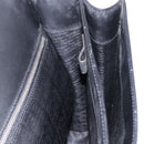 CARTIER Business Bag Leather Black Silver Auth 184924-21