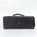 FENDI Hand Bag Patent Leather 2way Black Silver Auth 184926A-11