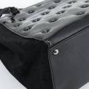 FENDI Hand Bag Patent Leather 2way Black Silver Auth 184926A-13