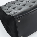 FENDI Hand Bag Patent Leather 2way Black Silver Auth 184926A-15