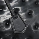 FENDI Hand Bag Patent Leather 2way Black Silver Auth 184926A-16