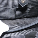 FENDI Hand Bag Patent Leather 2way Black Silver Auth 184926A-18