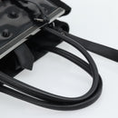 FENDI Hand Bag Patent Leather 2way Black Silver Auth 184926A-7