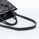 FENDI Hand Bag Patent Leather 2way Black Silver Auth 184926A-9