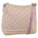Christian Dior Trotter Canvas Shoulder Bag PVC Pink Silver Auth 184929-1