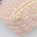 Christian Dior Trotter Canvas Shoulder Bag PVC Pink Silver Auth 184929-11