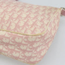 Christian Dior Trotter Canvas Shoulder Bag PVC Pink Silver Auth 184929-12