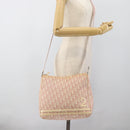 Christian Dior Trotter Canvas Shoulder Bag PVC Pink Silver Auth 184929-23