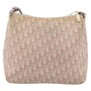 Christian Dior Trotter Canvas Shoulder Bag PVC Pink Silver Auth 184929-3