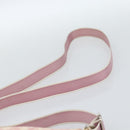 Christian Dior Trotter Canvas Shoulder Bag PVC Pink Silver Auth 184929-8