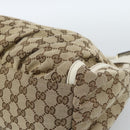 GUCCI GG Canvas Abbey Shoulder Bag Beige Gold 189833 Auth 184930V-15