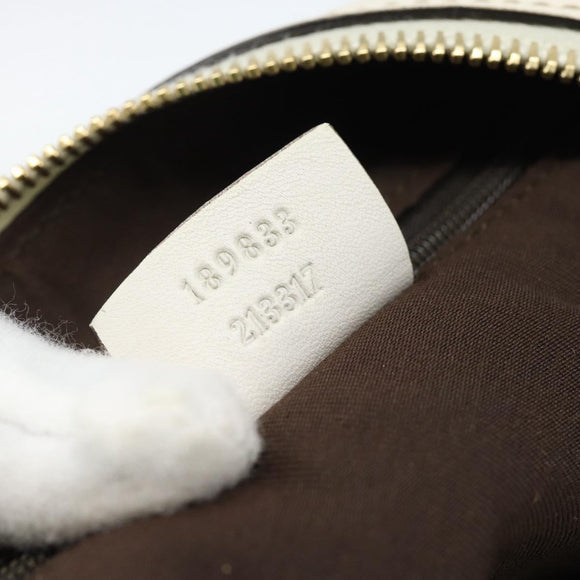 GUCCI GG Canvas Abbey Shoulder Bag Beige Gold 189833 Auth 184930V