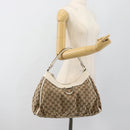 GUCCI GG Canvas Abbey Shoulder Bag Beige Gold 189833 Auth 184930V-23