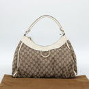 GUCCI GG Canvas Abbey Shoulder Bag Beige Gold 189833 Auth 184930V-12