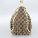 GUCCI GG Canvas Abbey Shoulder Bag Beige Gold 189833 Auth 184930V-3
