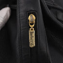 Burberrys Shoulder Bag Leather Black Gold Auth 184932-10