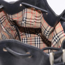Burberrys Shoulder Bag Leather Black Gold Auth 184932-18