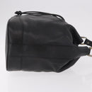 Burberrys Shoulder Bag Leather Black Gold Auth 184932-3