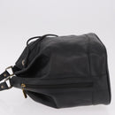 Burberrys Shoulder Bag Leather Black Gold Auth 184932-4