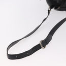 Burberrys Shoulder Bag Leather Black Gold Auth 184932-7