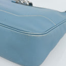 HERMES Trim 31 Shoulder Bag Leather Light Blue Silver Auth 184933V-15