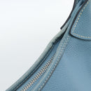 HERMES Trim 31 Shoulder Bag Leather Light Blue Silver Auth 184933V-9