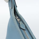 HERMES Trim 31 Shoulder Bag Leather Light Blue Silver Auth 184933V-20