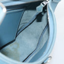 HERMES Trim 31 Shoulder Bag Leather Light Blue Silver Auth 184933V-21