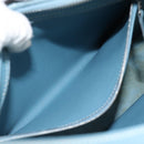 HERMES Trim 31 Shoulder Bag Leather Light Blue Silver Auth 184933V-24
