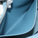 HERMES Trim 31 Shoulder Bag Leather Light Blue Silver Auth 184933V-25