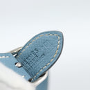 HERMES Trim 31 Shoulder Bag Leather Light Blue Silver Auth 184933V-11