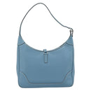 HERMES Trim 31 Shoulder Bag Leather Light Blue Silver Auth 184933V-2