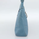 HERMES Trim 31 Shoulder Bag Leather Light Blue Silver Auth 184933V-3