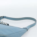 HERMES Trim 31 Shoulder Bag Leather Light Blue Silver Auth 184933V-14