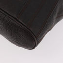 BVLGARI Leoni Tote Bag Leather Dark Brown Gold Auth 184934A-11