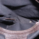 BVLGARI Leoni Tote Bag Leather Dark Brown Gold Auth 184934A-21