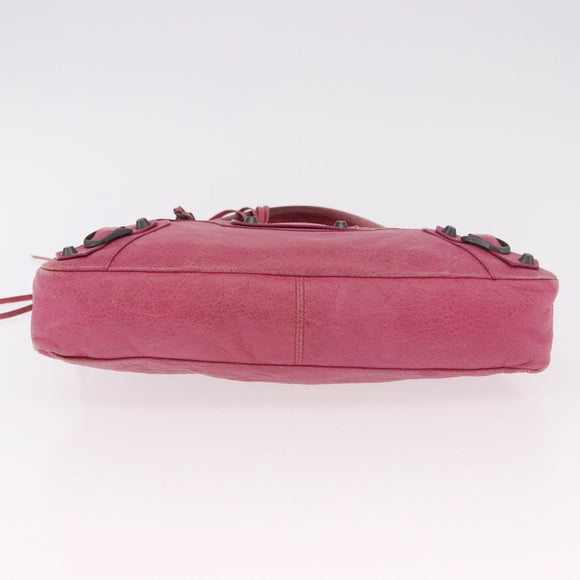 BALENCIAGA The First Hand Bag Leather 2way Pink 103208 Auth 184935SM