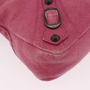 BALENCIAGA The First Hand Bag Leather 2way Pink 103208 Auth 184935SM-12