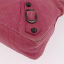 BALENCIAGA The First Hand Bag Leather 2way Pink 103208 Auth 184935SM-13